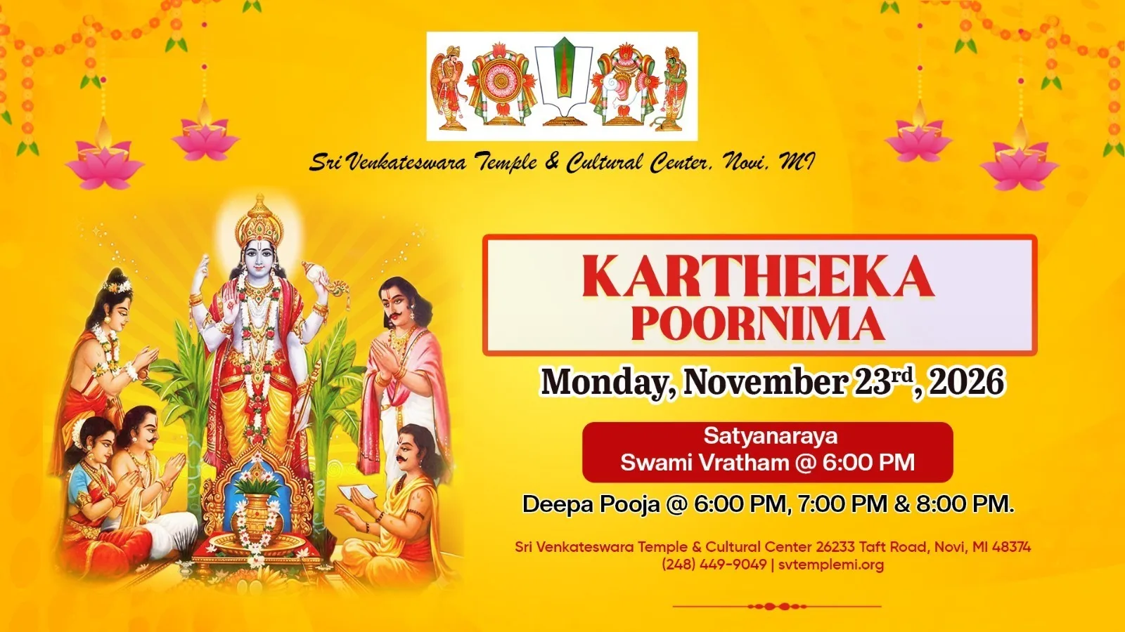 Kartheeka Poornima Satyanarayana Vratam